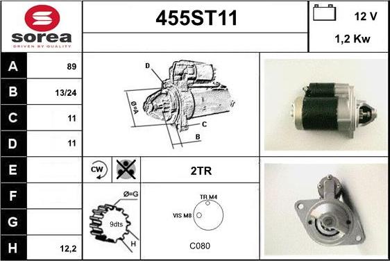 STARTCAR 455ST11 - Démarreur cwaw.fr