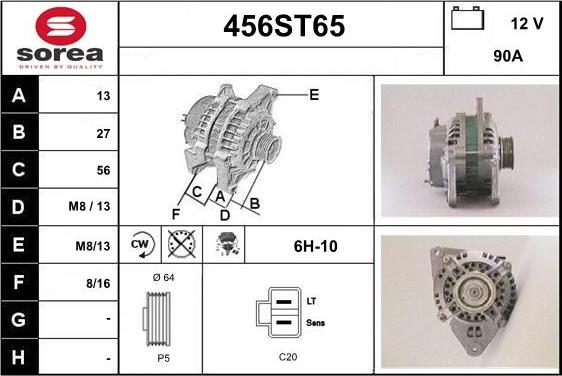 STARTCAR 456ST65 - Alternateur cwaw.fr