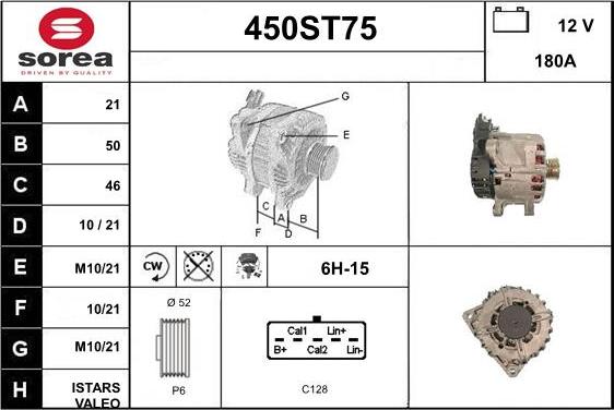 STARTCAR 450ST75 - Alternateur cwaw.fr