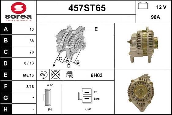 STARTCAR 457ST65 - Alternateur cwaw.fr