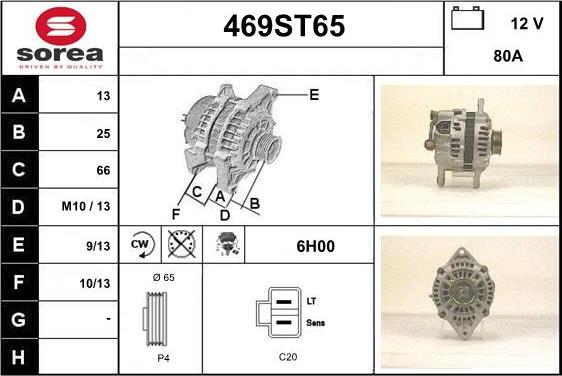 STARTCAR 469ST65 - Alternateur cwaw.fr