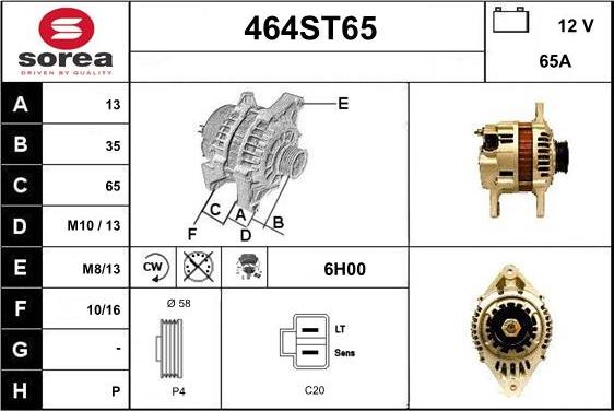 STARTCAR 464ST65 - Alternateur cwaw.fr