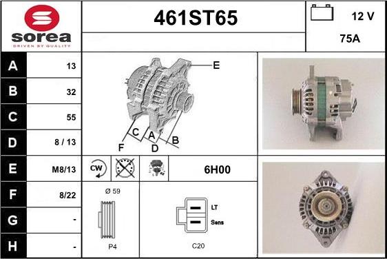 STARTCAR 461ST65 - Alternateur cwaw.fr