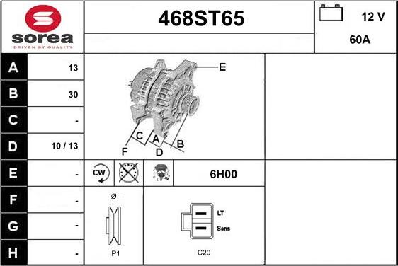 STARTCAR 468ST65 - Alternateur cwaw.fr