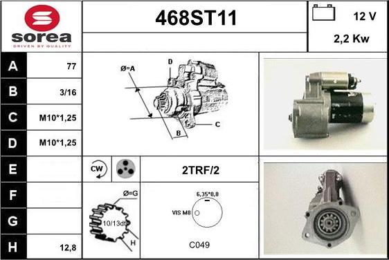 STARTCAR 468ST11 - Démarreur cwaw.fr