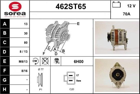 STARTCAR 462ST65 - Alternateur cwaw.fr