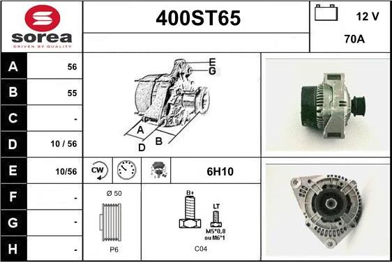 STARTCAR 400ST65 - Alternateur cwaw.fr