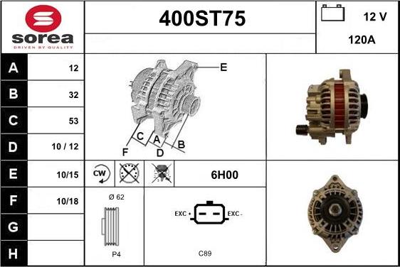 STARTCAR 400ST75 - Alternateur cwaw.fr