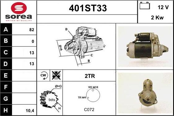 STARTCAR 401ST33 - Démarreur cwaw.fr