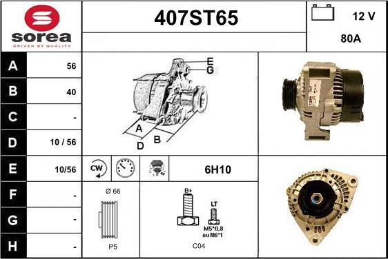 STARTCAR 407ST65 - Alternateur cwaw.fr