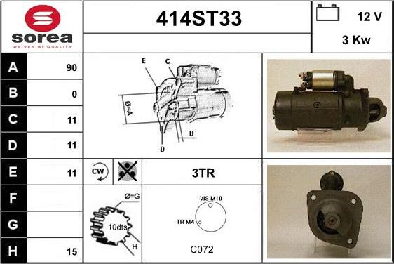 STARTCAR 414ST33 - Démarreur cwaw.fr