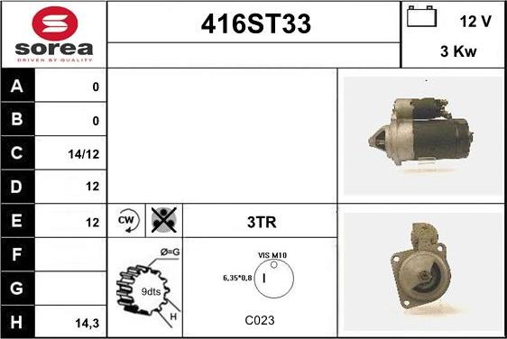 STARTCAR 416ST33 - Démarreur cwaw.fr