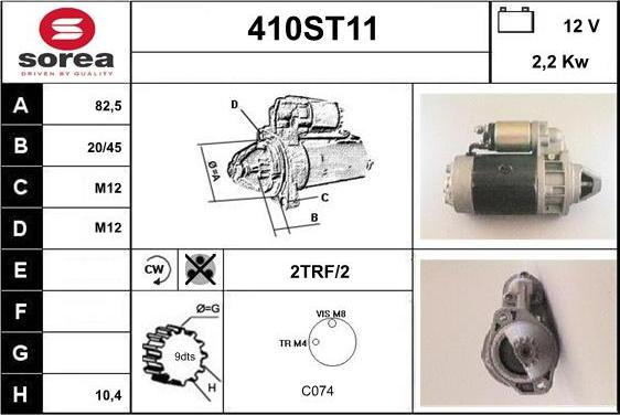 STARTCAR 410ST11 - Démarreur cwaw.fr