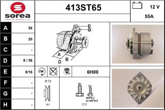 STARTCAR 413ST65 - Alternateur cwaw.fr