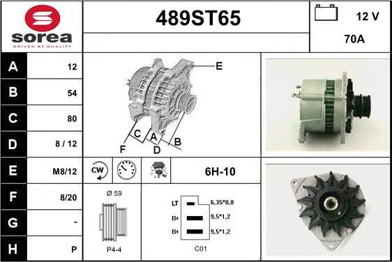 STARTCAR 489ST65 - Alternateur cwaw.fr