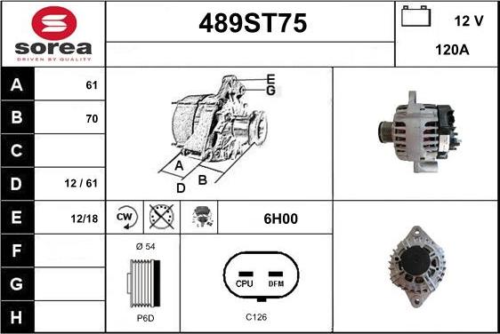 STARTCAR 489ST75 - Alternateur cwaw.fr