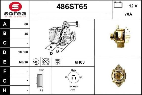 STARTCAR 486ST65 - Alternateur cwaw.fr