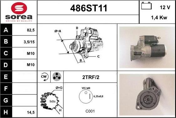 STARTCAR 486ST11 - Démarreur cwaw.fr