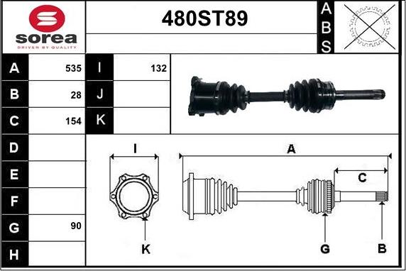 STARTCAR 480ST89 - Arbre de transmission cwaw.fr