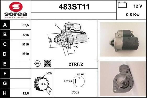 STARTCAR 483ST11 - Démarreur cwaw.fr