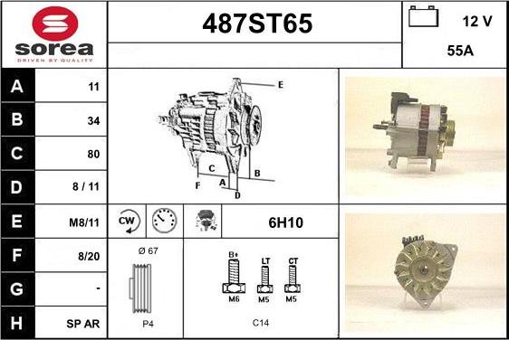 STARTCAR 487ST65 - Alternateur cwaw.fr