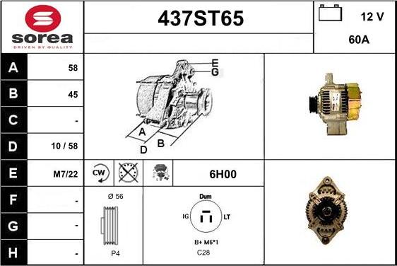 STARTCAR 437ST65 - Alternateur cwaw.fr