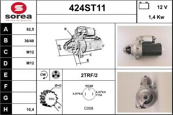 STARTCAR 424ST11 - Démarreur cwaw.fr