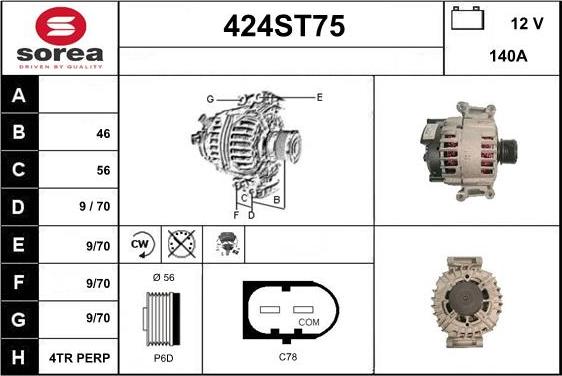 STARTCAR 424ST75 - Alternateur cwaw.fr