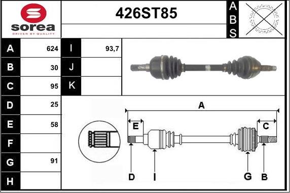 STARTCAR 426ST85 - Arbre de transmission cwaw.fr