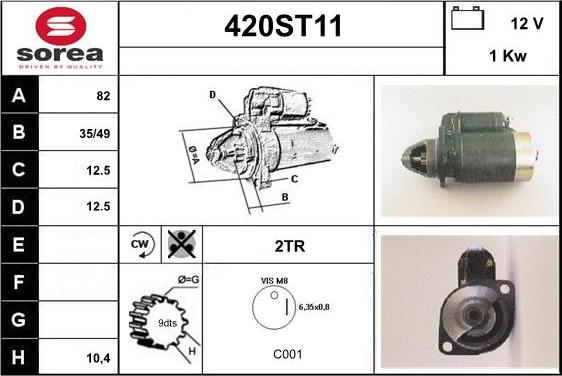 STARTCAR 420ST11 - Démarreur cwaw.fr