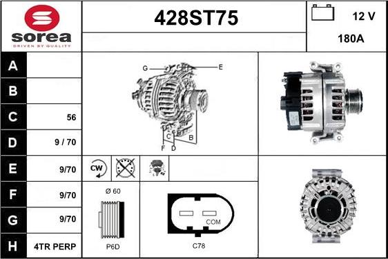 STARTCAR 428ST75 - Alternateur cwaw.fr