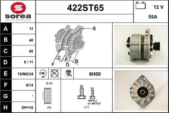 STARTCAR 422ST65 - Alternateur cwaw.fr