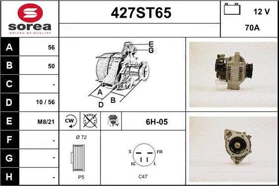 STARTCAR 427ST65 - Alternateur cwaw.fr