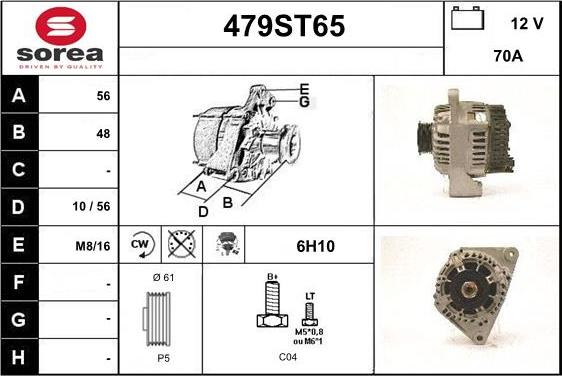 STARTCAR 479ST65 - Alternateur cwaw.fr