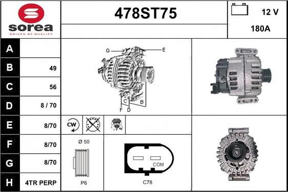 STARTCAR 478ST75 - Alternateur cwaw.fr