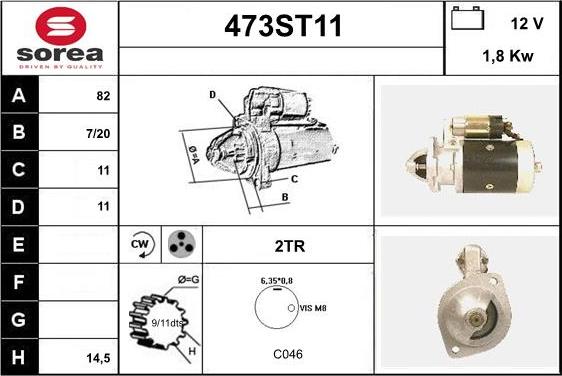 STARTCAR 473ST11 - Démarreur cwaw.fr