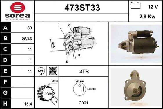 STARTCAR 473ST33 - Démarreur cwaw.fr