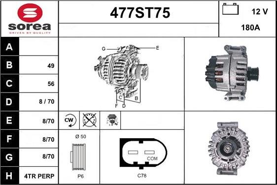 STARTCAR 477ST75 - Alternateur cwaw.fr