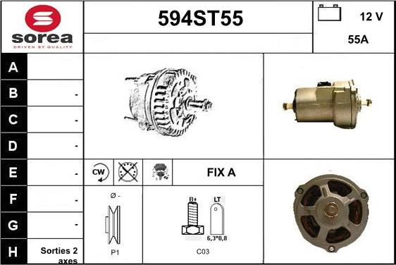 STARTCAR 594ST55 - Alternateur cwaw.fr