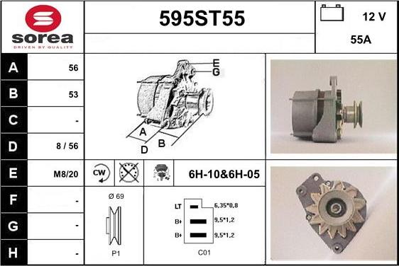 STARTCAR 595ST55 - Alternateur cwaw.fr