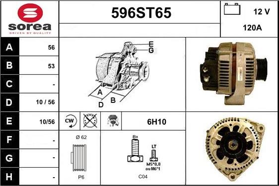 STARTCAR 596ST65 - Alternateur cwaw.fr