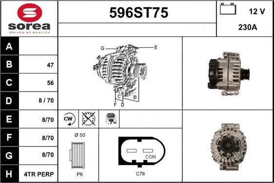 STARTCAR 596ST75 - Alternateur cwaw.fr