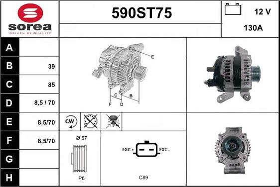 STARTCAR 590ST75 - Alternateur cwaw.fr