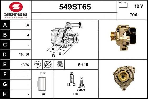 STARTCAR 549ST65 - Alternateur cwaw.fr