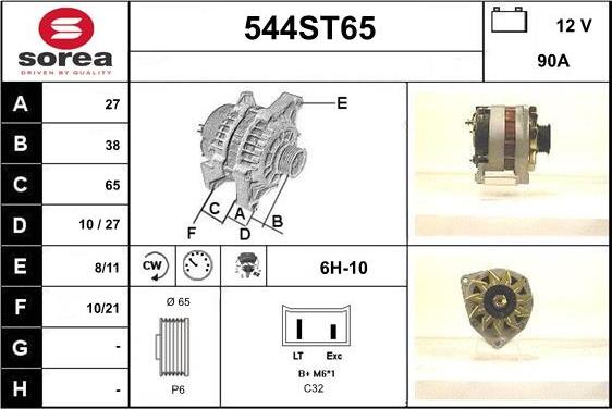 STARTCAR 544ST65 - Alternateur cwaw.fr