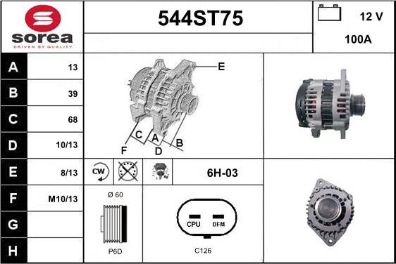 STARTCAR 544ST75 - Alternateur cwaw.fr