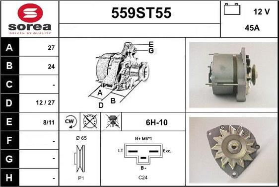 STARTCAR 559ST55 - Alternateur cwaw.fr