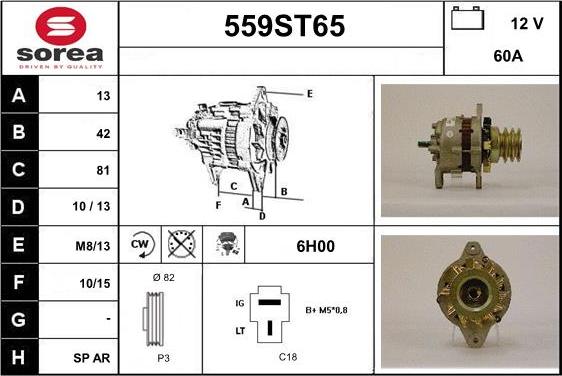 STARTCAR 559ST65 - Alternateur cwaw.fr