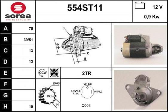 STARTCAR 554ST11 - Démarreur cwaw.fr