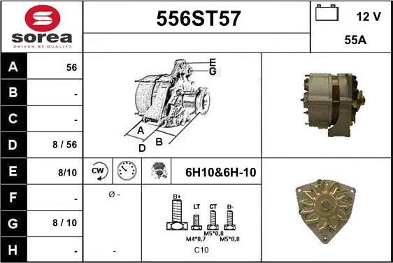 STARTCAR 556ST57 - Alternateur cwaw.fr